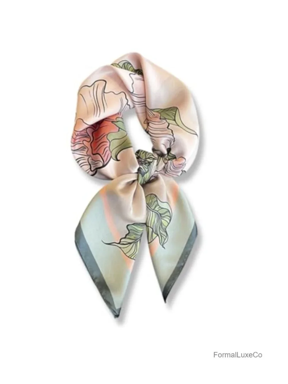 100% Pure Mulberry Silk Square Scarf 26x26 Neckerchief Headscarf